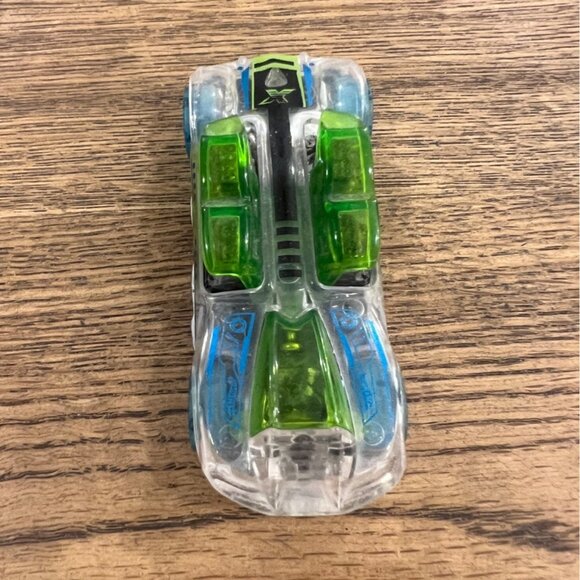 Hot Wheels 2004 What 4 - 2 Transparent Car W/ Green Accents & Blue Wheels - Picture 3 of 6